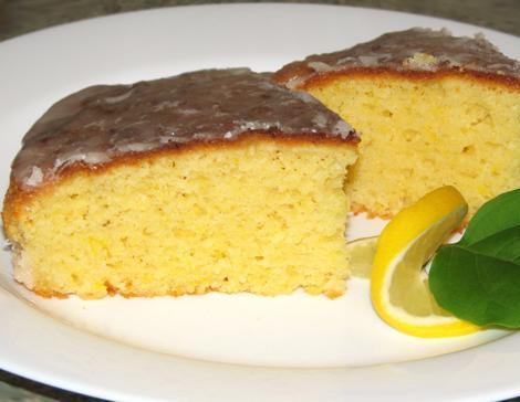 Лимонный пирог с кукурузной мукой – рецепт